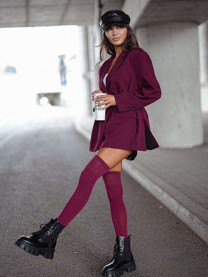 Térd feletti zokni Milena Smooth (Barva bézs, Méret 37-41)
