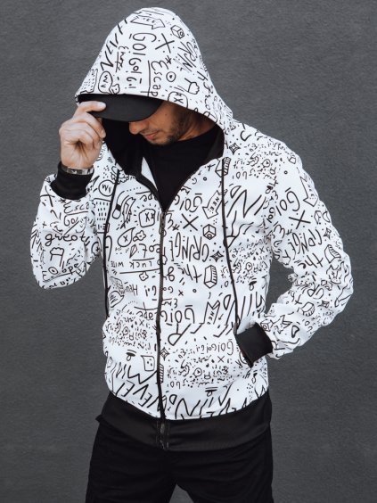 Fehér pulóver nyomattal