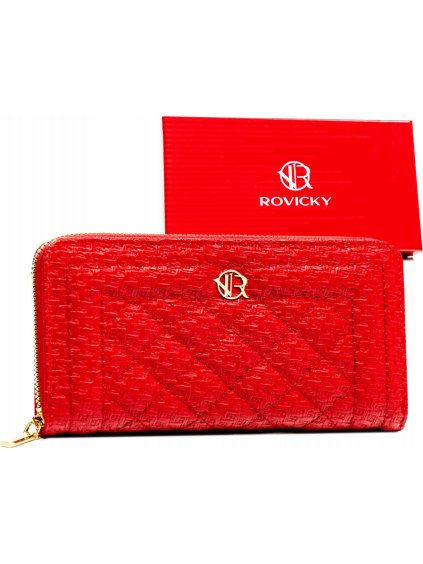 Rovicky piros nagy pénztárca finom mintával V390