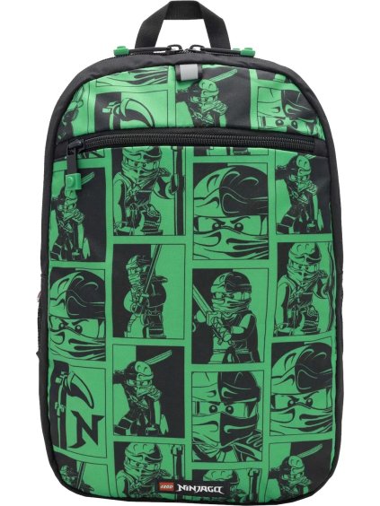 Fekete-zöld hátizsák LEGO Small Extended Backpack