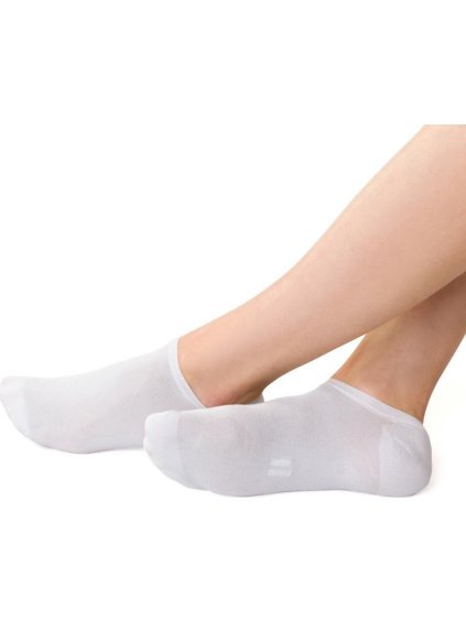 Világosszürke női bambusz zokni Art.077