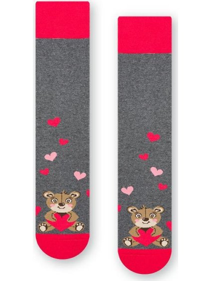 Szürke férfi zokni macival Art.136