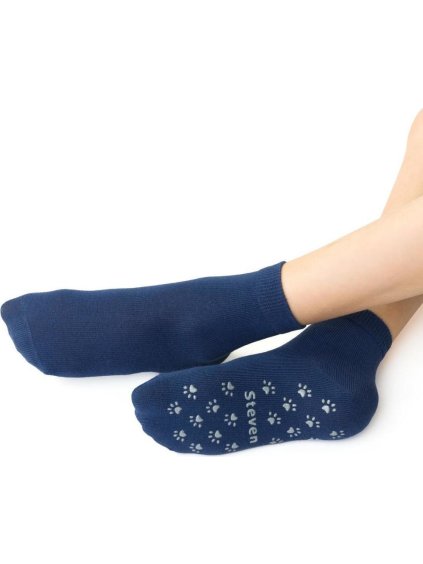 Sötétkék csúszásgátló zokni gyerekeknek Art.164