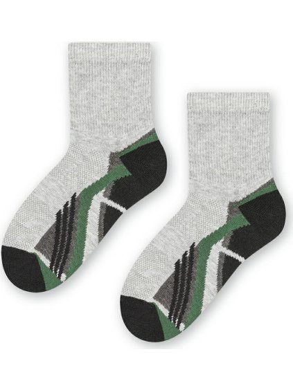 Szürke-zöld fiú sportzokni Art. 014