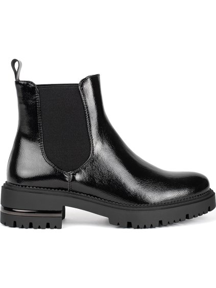 Sergio Leone lakkozott női platformos bokacsizma