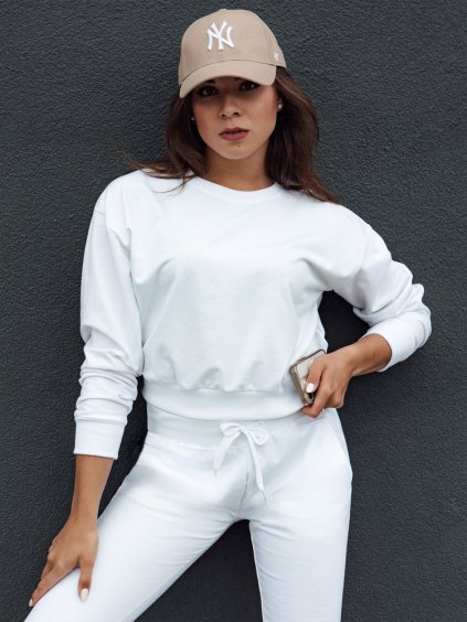 Fehér női basic pulóver CASUALVIBE