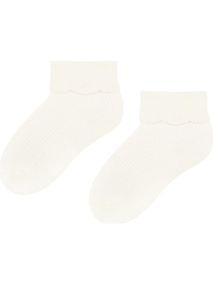 Krémszínű bambusz zokni babáknak Art.145