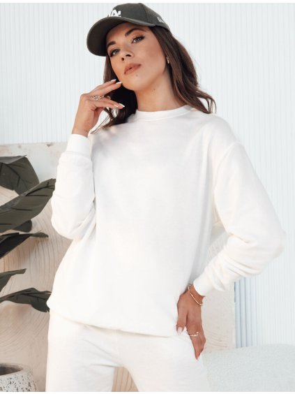 Ecru színű női basic pulóver SWAN