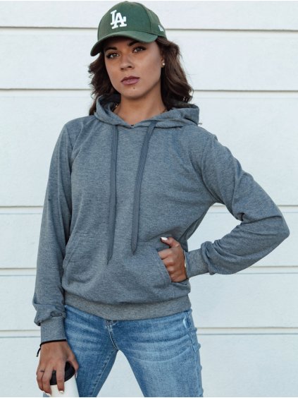 Sötétszürke női pulóver kapucnival LARA II