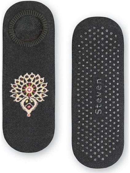 Grafit női csúszásmentes alacsony zokni Art.132