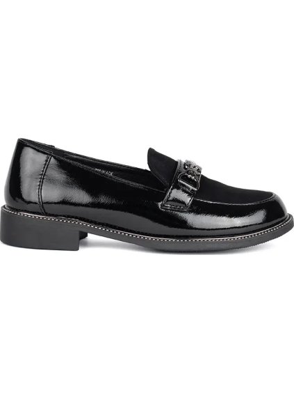 Fekete elegáns női mokaszin