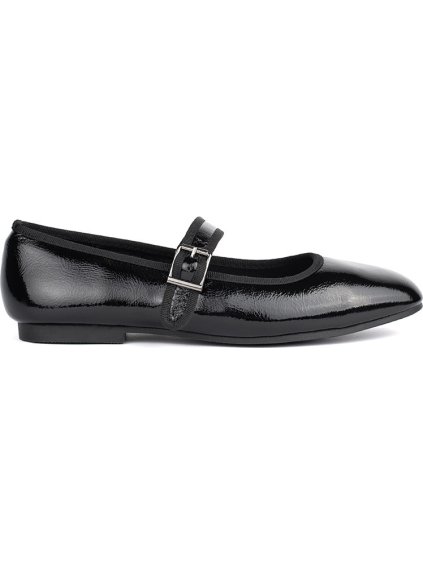 Fekete női lakkozott balerinacipő