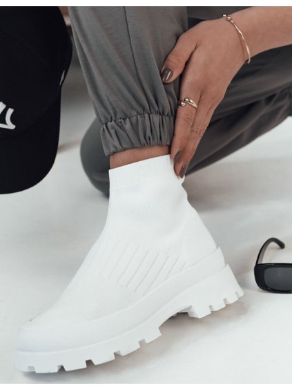 Fehér textil boka tornacipő ORCE