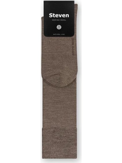 Barna férfi térdzokni merinó gyapjúból Art.008