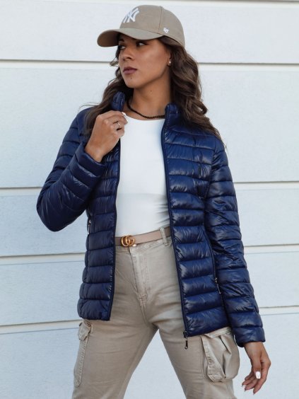 Sötétkék női steppelt kabát BREEZFIT