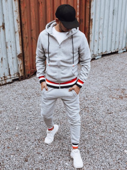 Világosszürke férfi tréningruha szett