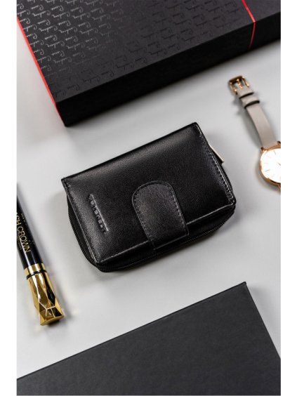 Peterson klasszikus fekete kis pénztárca Y800