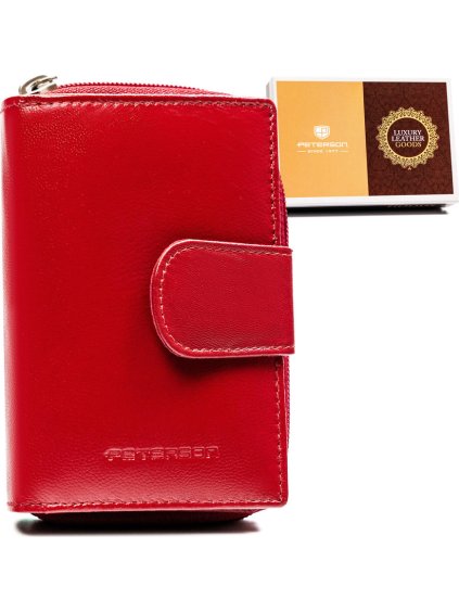 Peterson piros klasszikus kis pénztárca Y801