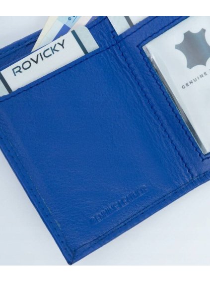 Rovicky kék kis női pénztárca természetes bőrből V410