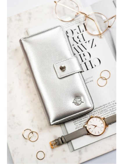 Rovicky ezüst pénztárca patentos zárással V409