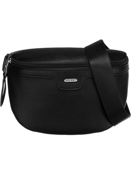Rovicky fekete elegáns övtáska ökológiai bőrből