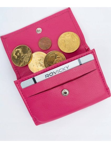 Rovicky sötét rózsaszín elegáns pénztárca V404