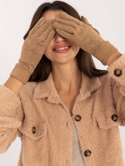 Bézs színű okostelefon kesztyű Ava