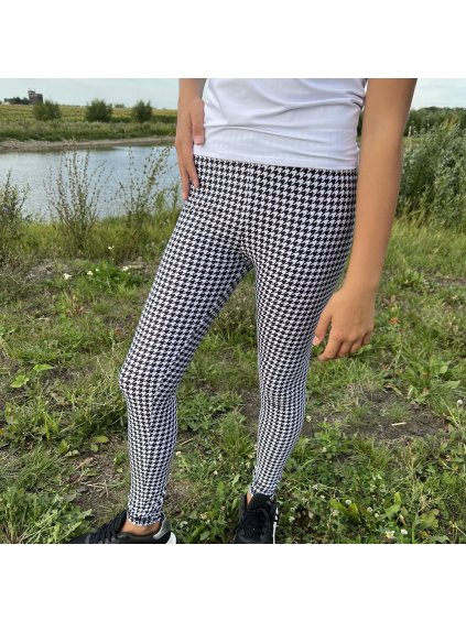 Fehér és fekete funkcionális lány leggings