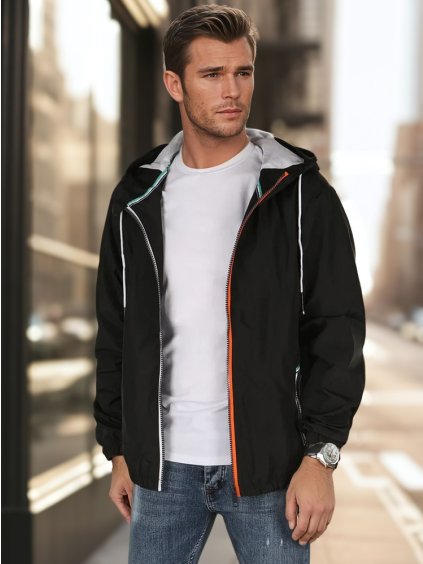 Férfi fekete átmeneti kabát