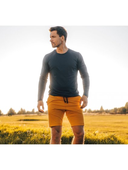 Mustárszínű férfi sportnadrág