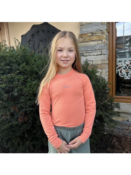 Sárgabarack funkcionális lány hosszú ujjú póló