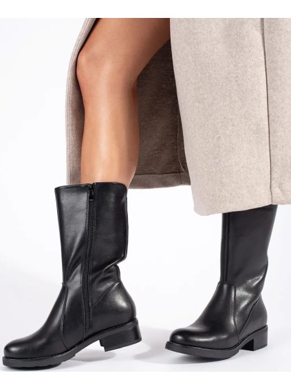 Fekete női Sergio Leone bőrcsizma