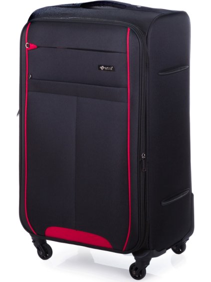 SOLIER fekete textilbőrönd M méretű