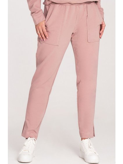 Sötét rózsaszín pamut melegítőnadrág