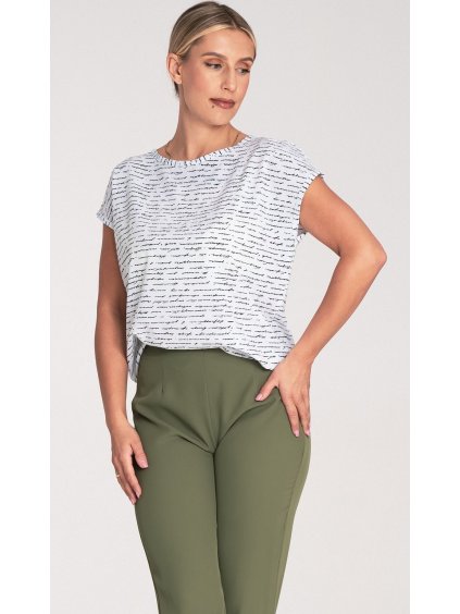 Elegáns női mintás rövid ujjú póló