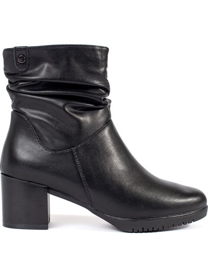 Fekete női Sergio Leone bőr bokacsizma 6 cm