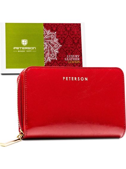 Peterson Y702 piros női bőr pénztárca