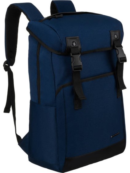 Sötétkék sport laptop hátizsák praktikus zsebekkel Peterson