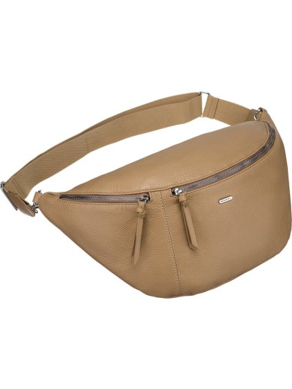 Rovicky bézs színű női övtáska cipzárral
