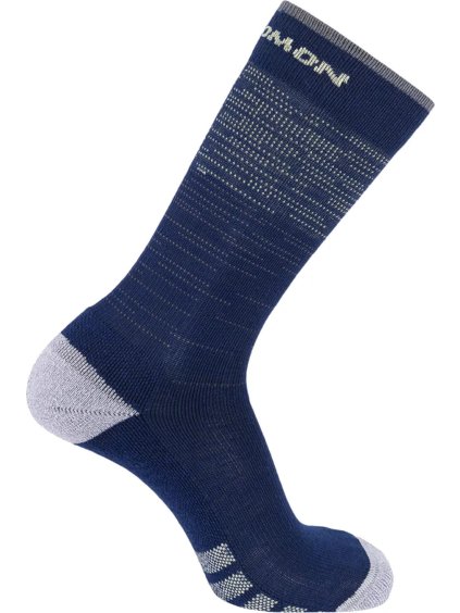 Sötétkék funkcionális zokni Salomon Predict Crew Socks