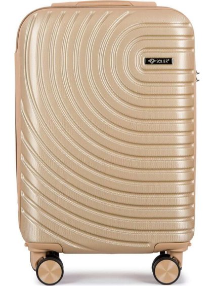SOLIER Golden utazóbőrönd AVENTOR 55x40x20 cm