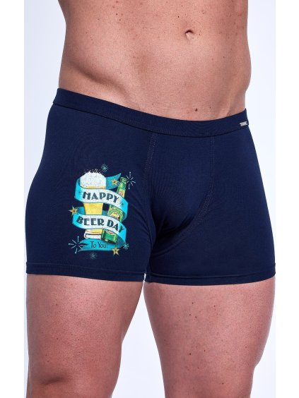 Sötétkék boxer nyomattal Cornette Tattoo