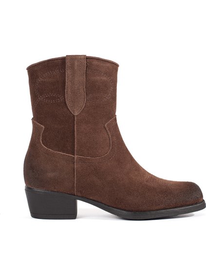 Sergio Leone barna bőr bokacsizma, 4 cm sarok