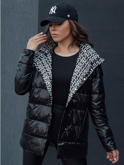 Fekete női steppelt dzseki MINTY DATE