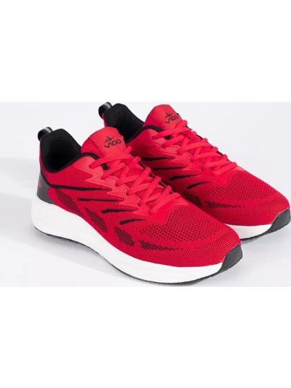 Piros férfi hálós sportcipő