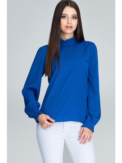 (Méret XL) Sima kék blúz