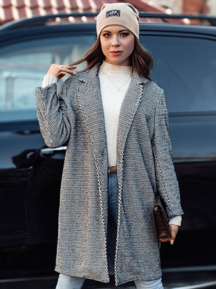 Fehér-fekete női oversize kabát TEDDSTYLE