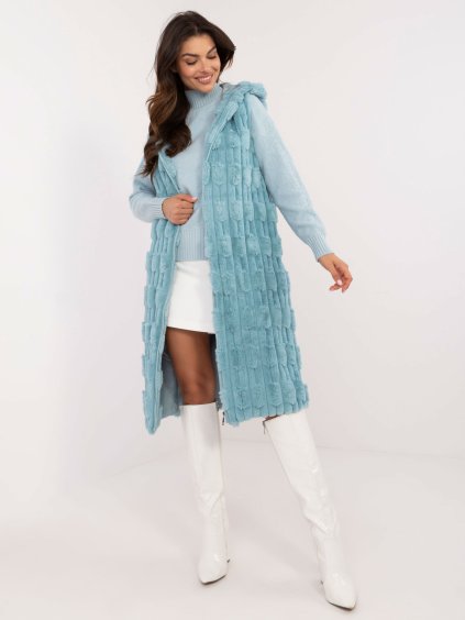 Menta midi szőrme mellény (Méret M/L)