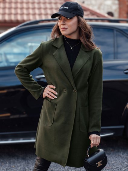 Női sötétzöld oversize LINNORE kabát
