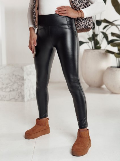 Fekete női viaszos leggings ELLODIX (Méret S/M)